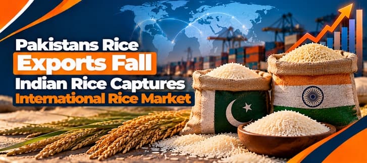 Pakistan's rice exports fall | Indian rice Capture's International Rice Market